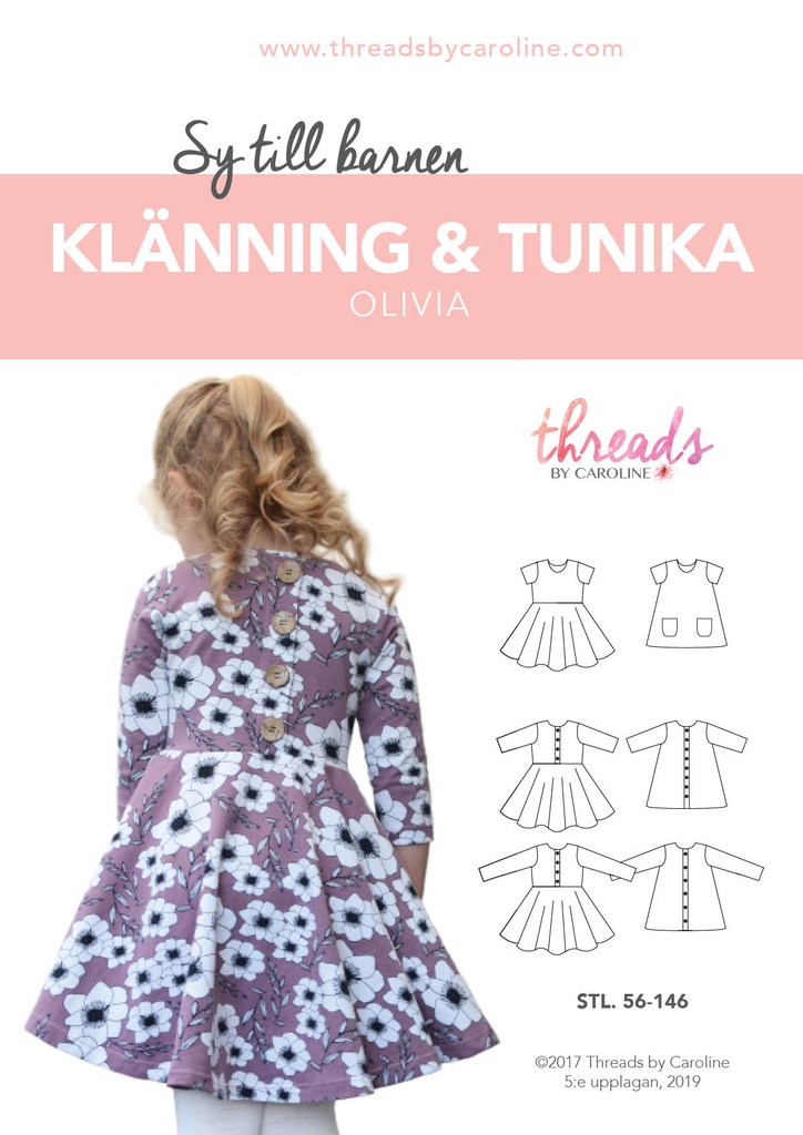 Olivia Kjole og Tunika - Symønster
