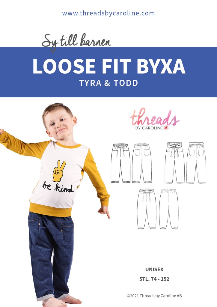 Tyra & Todd Loos Fit Pants - Symønster