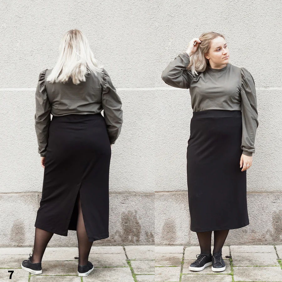 Sofia Blyantskjørt med variasjoner - Symønster