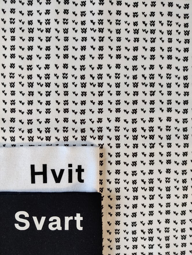 French Terry Islender Svart Mønster