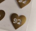 Størrelsemerke Vinyl Hjerte (6 pk)