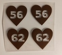 Størrelsemerke Vinyl Hjerte (6 pk)