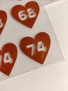 Størrelsemerke Vinyl Hjerte (6 pk)