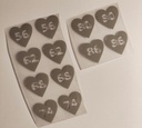 Størrelsemerke Vinyl Hjerte (12 pk)