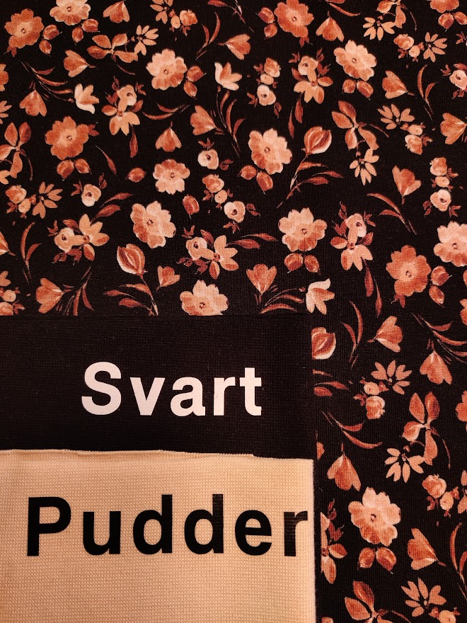Jersey Svart Blomst