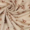 Viskose Foil - Små blomster Beige