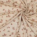 Viskose Foil - Små blomster Beige