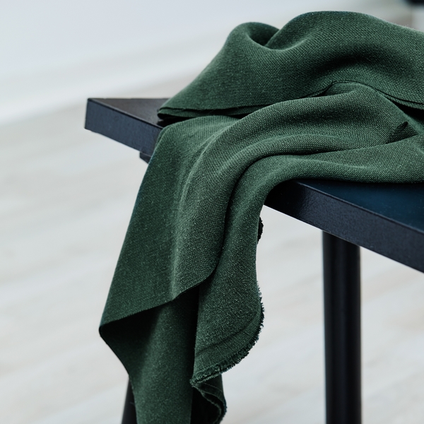 TENCEL Lyocell/ Lin Grov-vevd - Deep Green