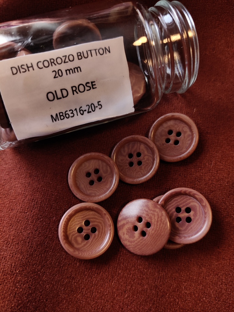 Dish Corozo Knapp 20 mm - Old Rose