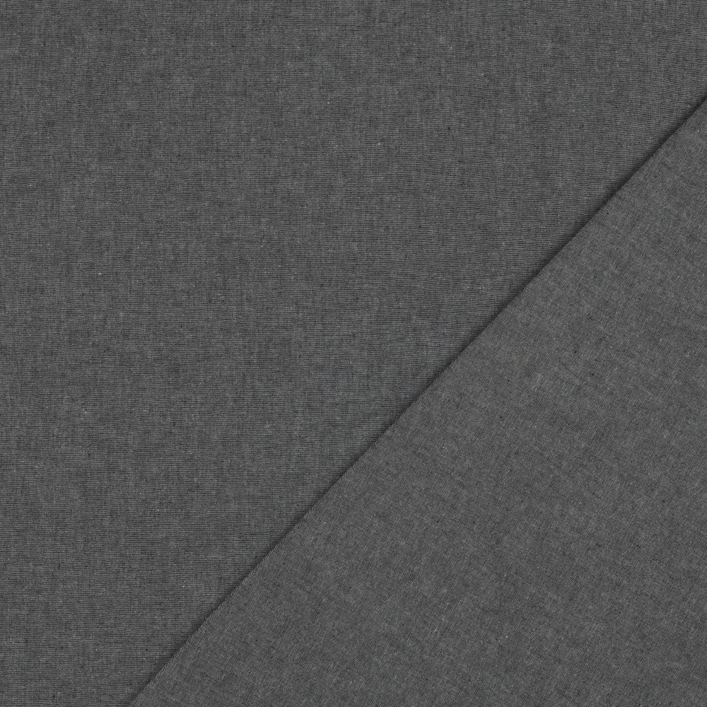 Poplin Garnfarget Svart