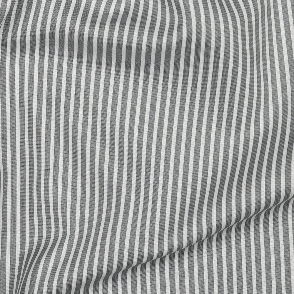 Poplin Stripe Grå