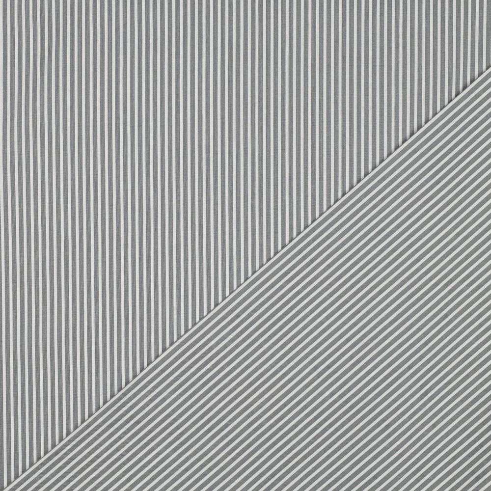 Poplin Stripe Grå