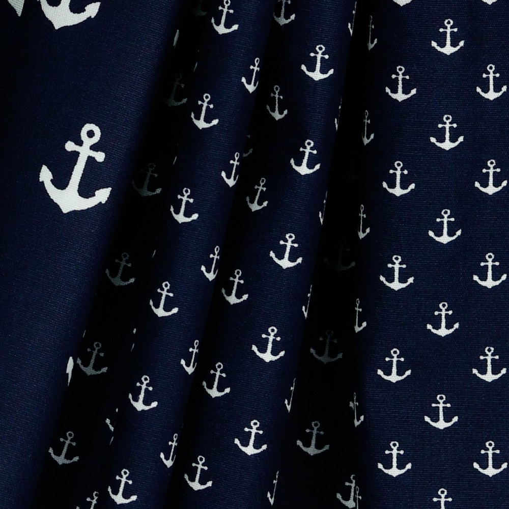 Poplin Petit Anchor Navy
