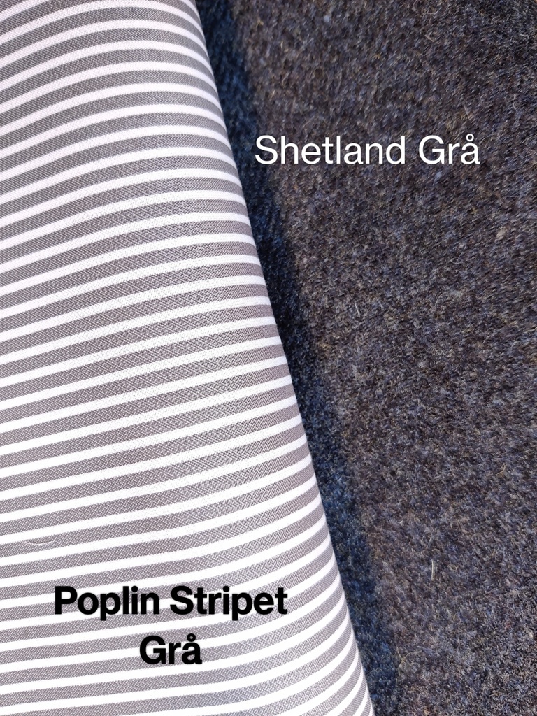 Poplin Stripe Grå