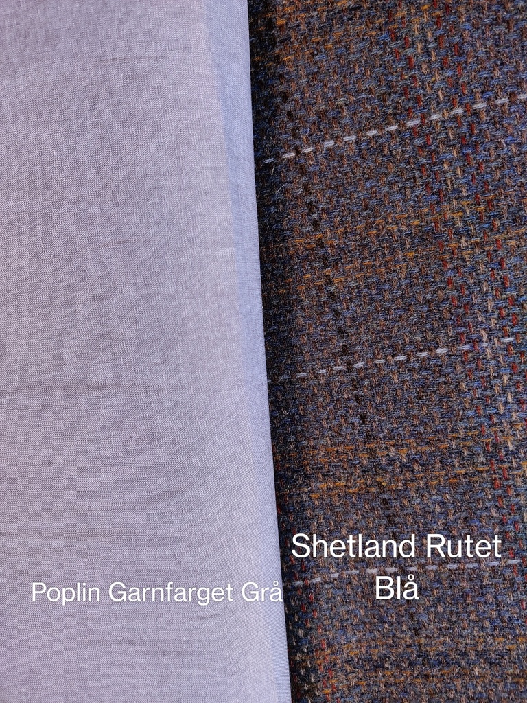 Poplin Garnfarget Grå