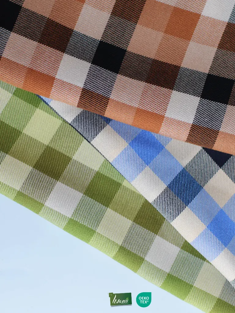 Viskose Tino Check - Tea Green