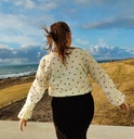 Viskose Bluse med knyting