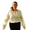 Viskose Bluse med knyting