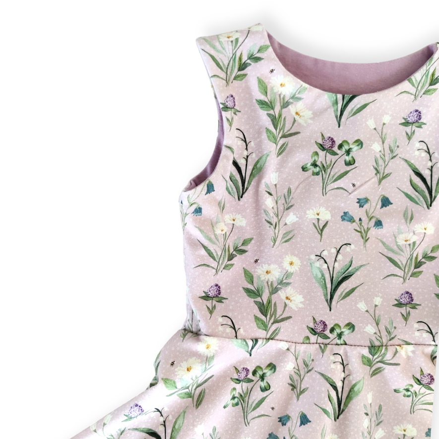 Forglemmegei Kjole - Blomstereng Rosa