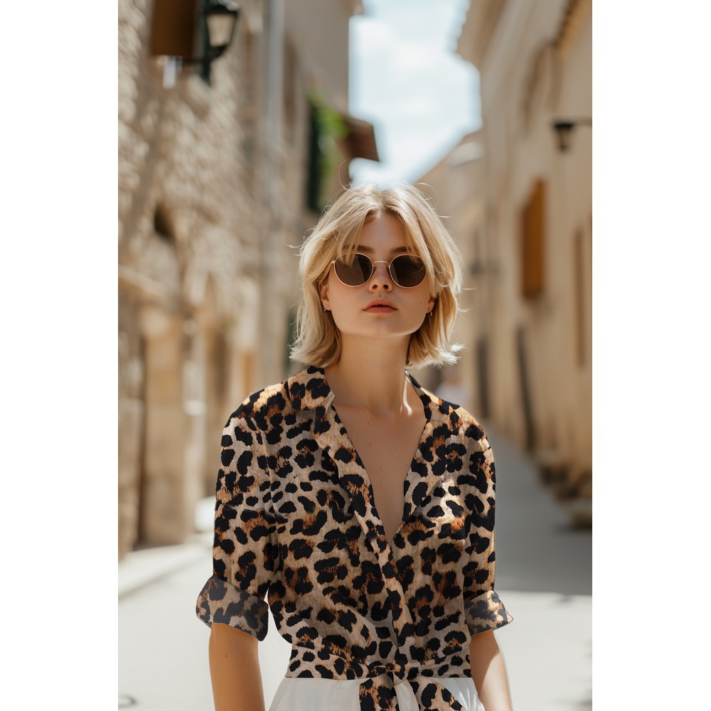 Viskose Leopardmønstret