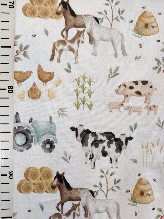 Poplin - Sweet Farm Animals