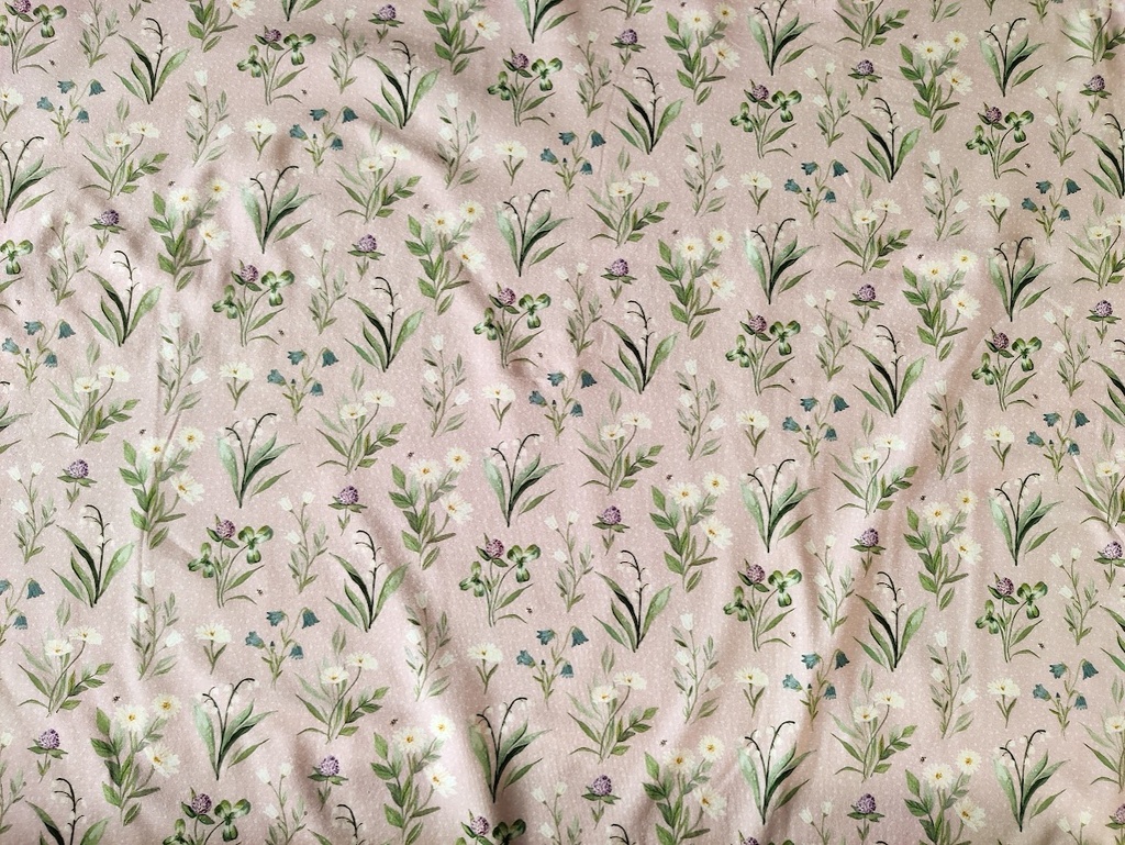 Jersey Norsk Blomstereng Rosa