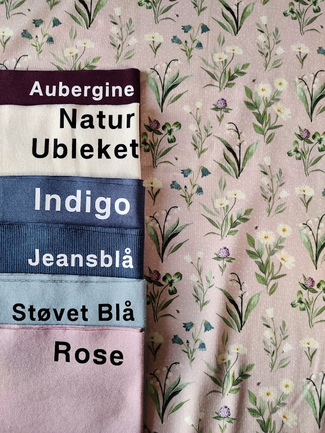 Jersey Norsk Blomstereng Rosa