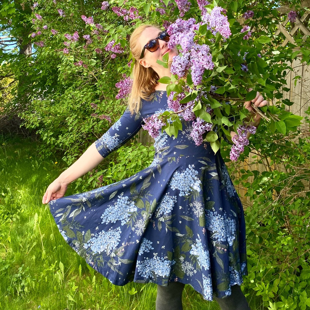 Jerseykjole med sving - Symønster