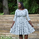 Jerseykjole med sving - Symønster