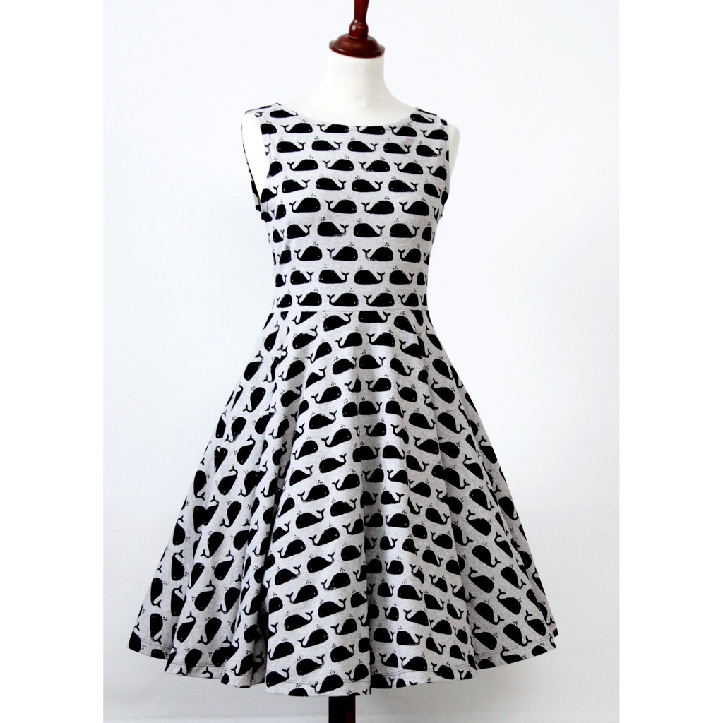 Jerseykjole med sving - Symønster