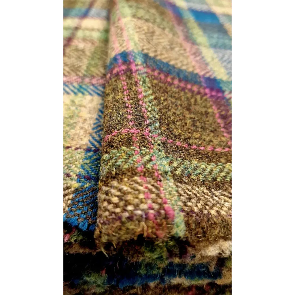 Shetland Lett Ull Rutet - Flerfarget