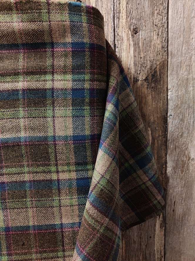 Shetland Lett Ull Rutet - Flerfarget