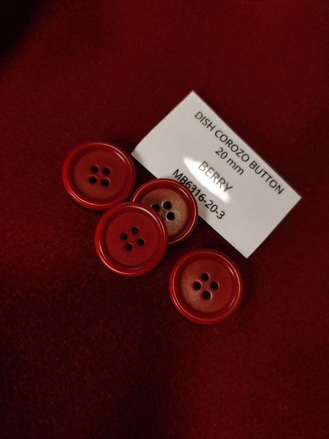 Dish Corozo Knapp 20mm - Berry