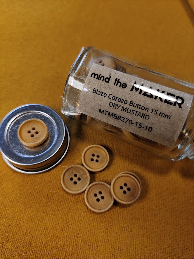 Blaze Corozo Knapp 15 mm - Mustard