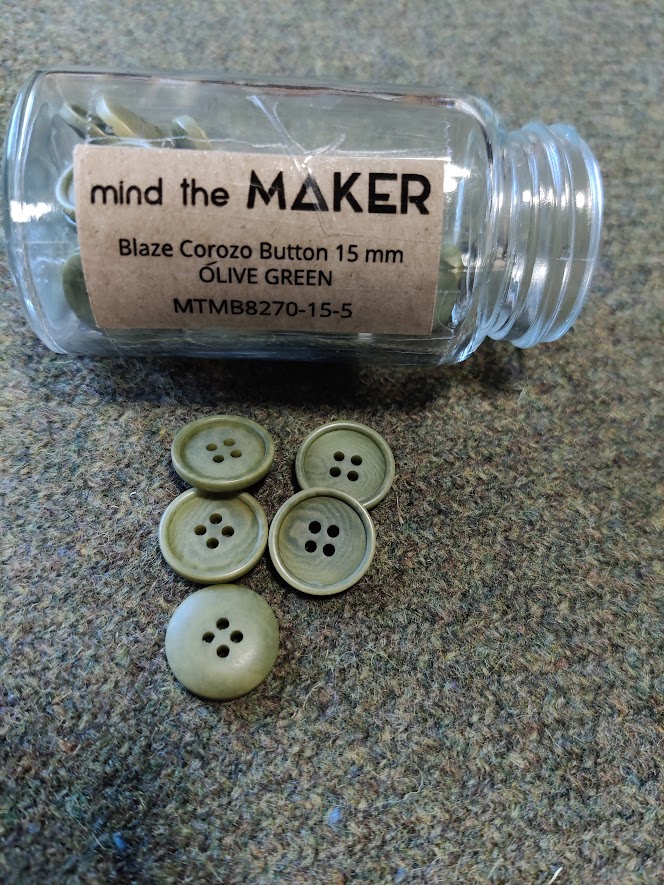 Blaze Corozo Knapp 15 mm - Olive Green