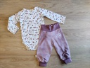 Babybukse - Jeanslook med vinylhjerte