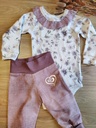 Babybukse - Jeanslook med vinylhjerte