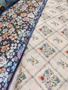 Poplin Vintage Flowers Navy
