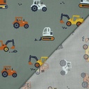 Poplin Kjøretøy Mørk Grønn