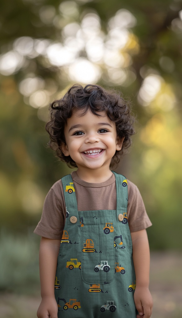 Poplin Kjøretøy Mørk Grønn