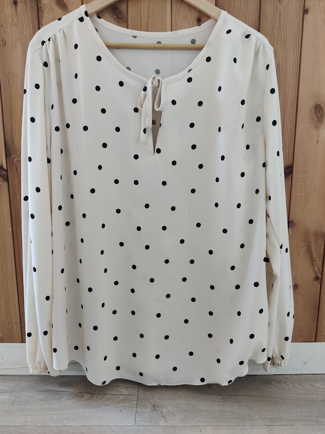 Viskose Crepe Jolly Dots Creamy White