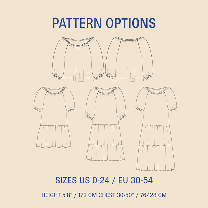 Moira Blouse & Dress - Symønster