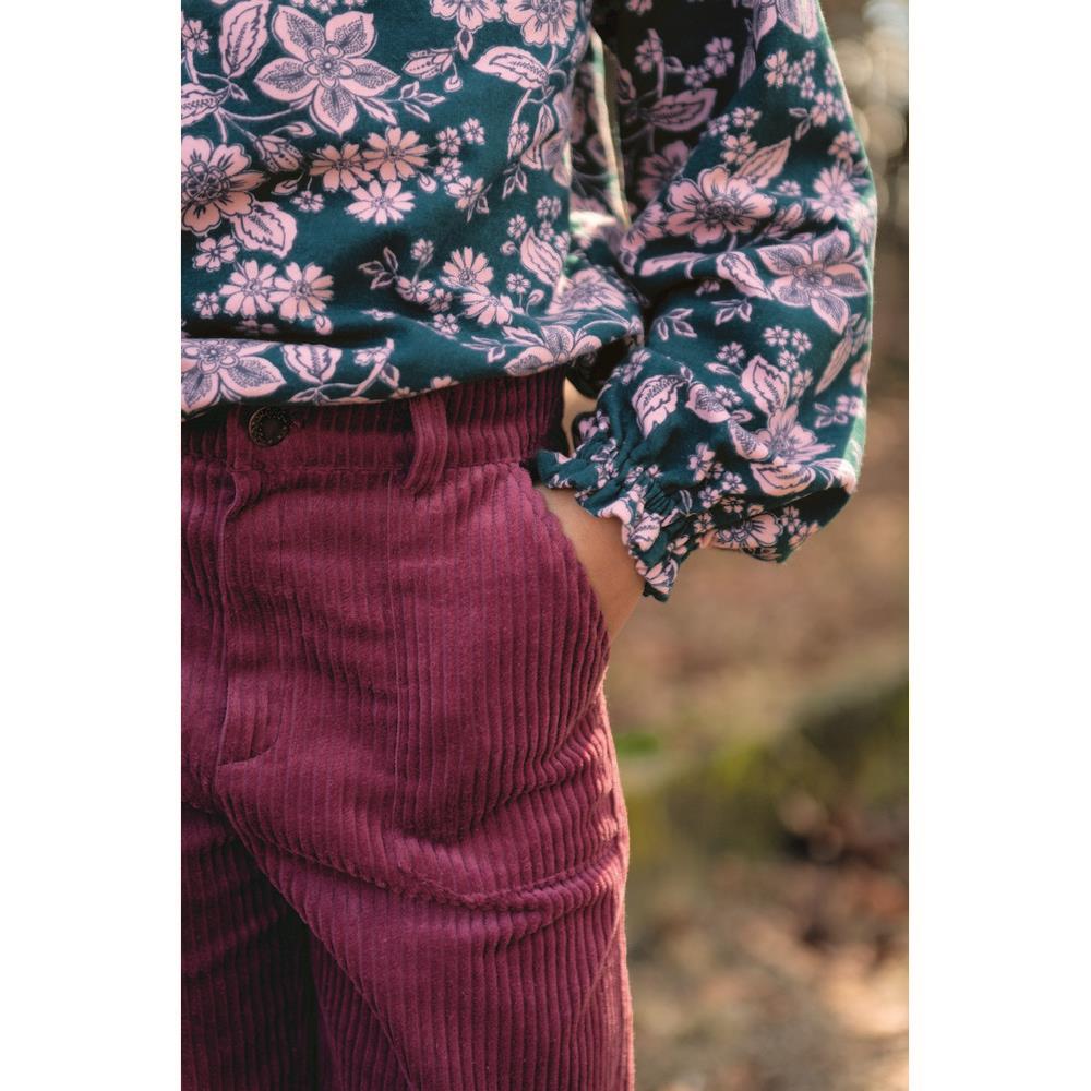 Vasket Kordfløyel Mørk Brun