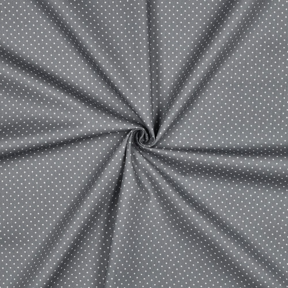 Poplin Petit Dots - Grå