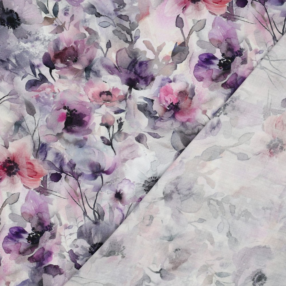 Viskose Lavender Digital Flowers