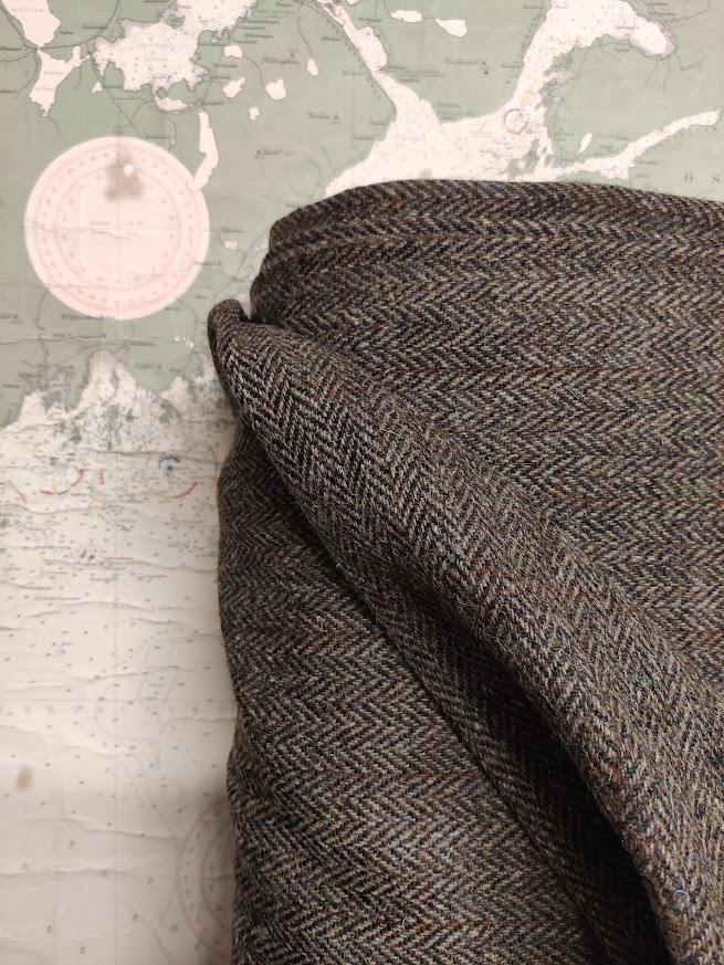 Harris Tweed - Grønn og Brun Herringbone