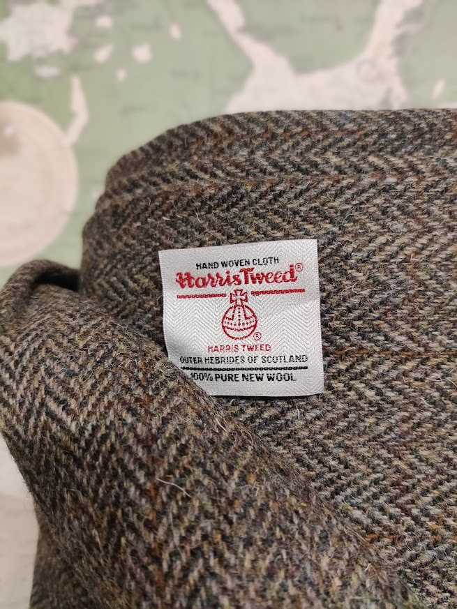 Harris Tweed - Grønn og Brun Herringbone