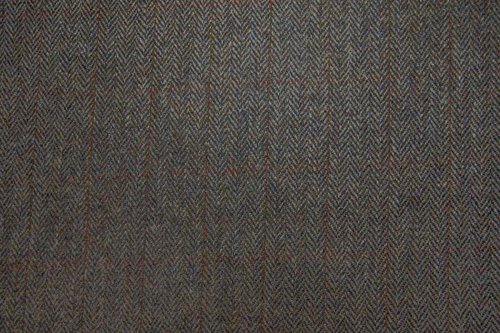 Harris Tweed - Grønn og Brun Herringbone