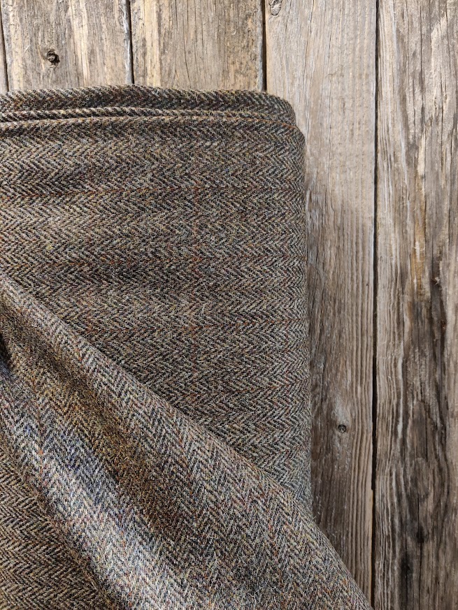 Harris Tweed - Grønn og Brun Herringbone