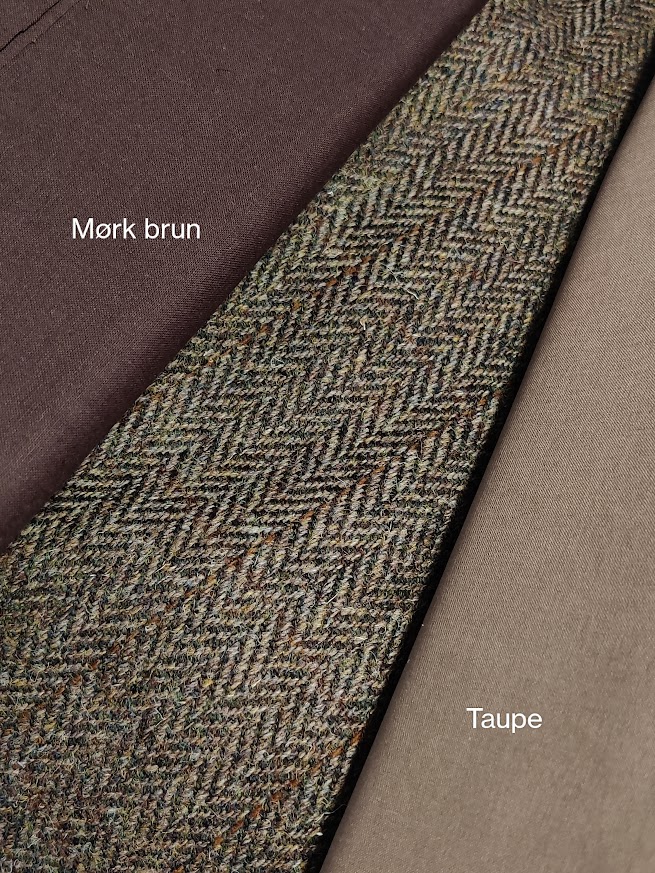 Harris Tweed - Grønn og Brun Herringbone